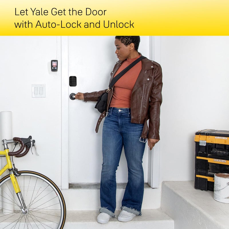 Yale Security قفل باب ذكي للدخول بدون مفتاح من Yale Assure Lock 2 Deadbolt Satin Nickel مع لوحة مفاتيح متصلة بالواي فاي لإدخال الرمز والوصول عن بعد YRD450-WF1-619 - Image 2